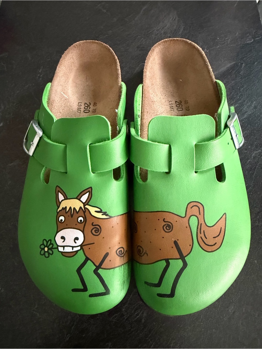 Birki’s By BirkenstockGreen Woody Horse Slip on Clog